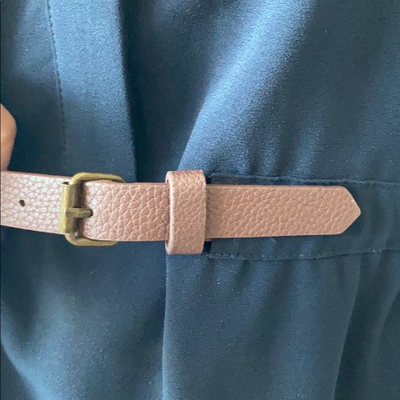 Skies Are Blue - Delaine Belted Blue Shirt Dress - Picture 3 of 11